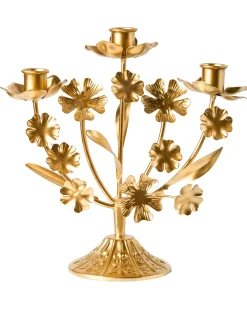 Lysestage RAMADA Metal 25 cm Guld