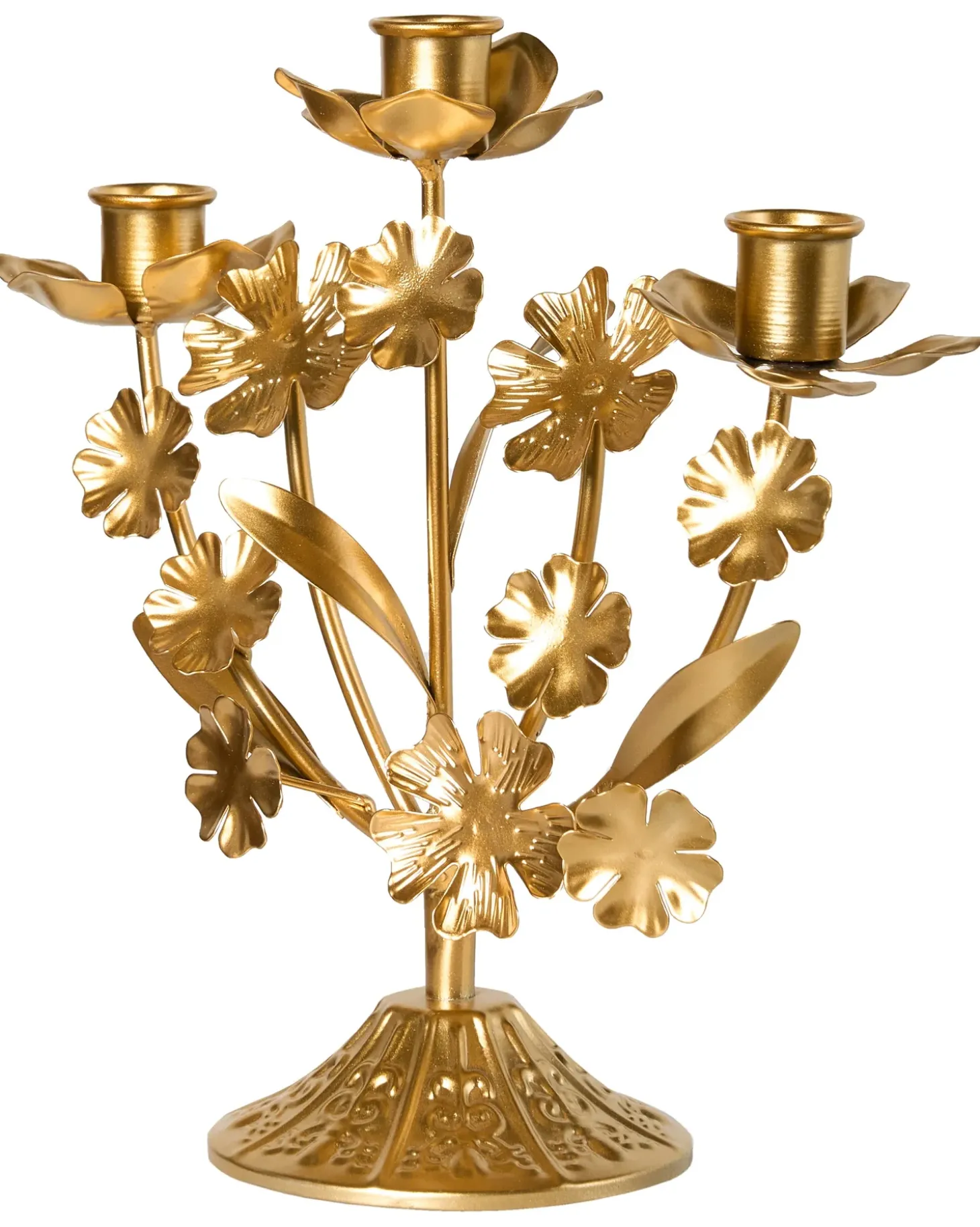 Lysestage RAMADA Metal 25 cm Guld