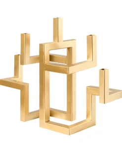 Lysestage RAPOSO Metal 30 cm Guld