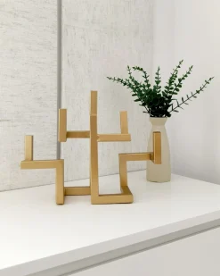 Lysestage RAPOSO Metal 30 cm Guld