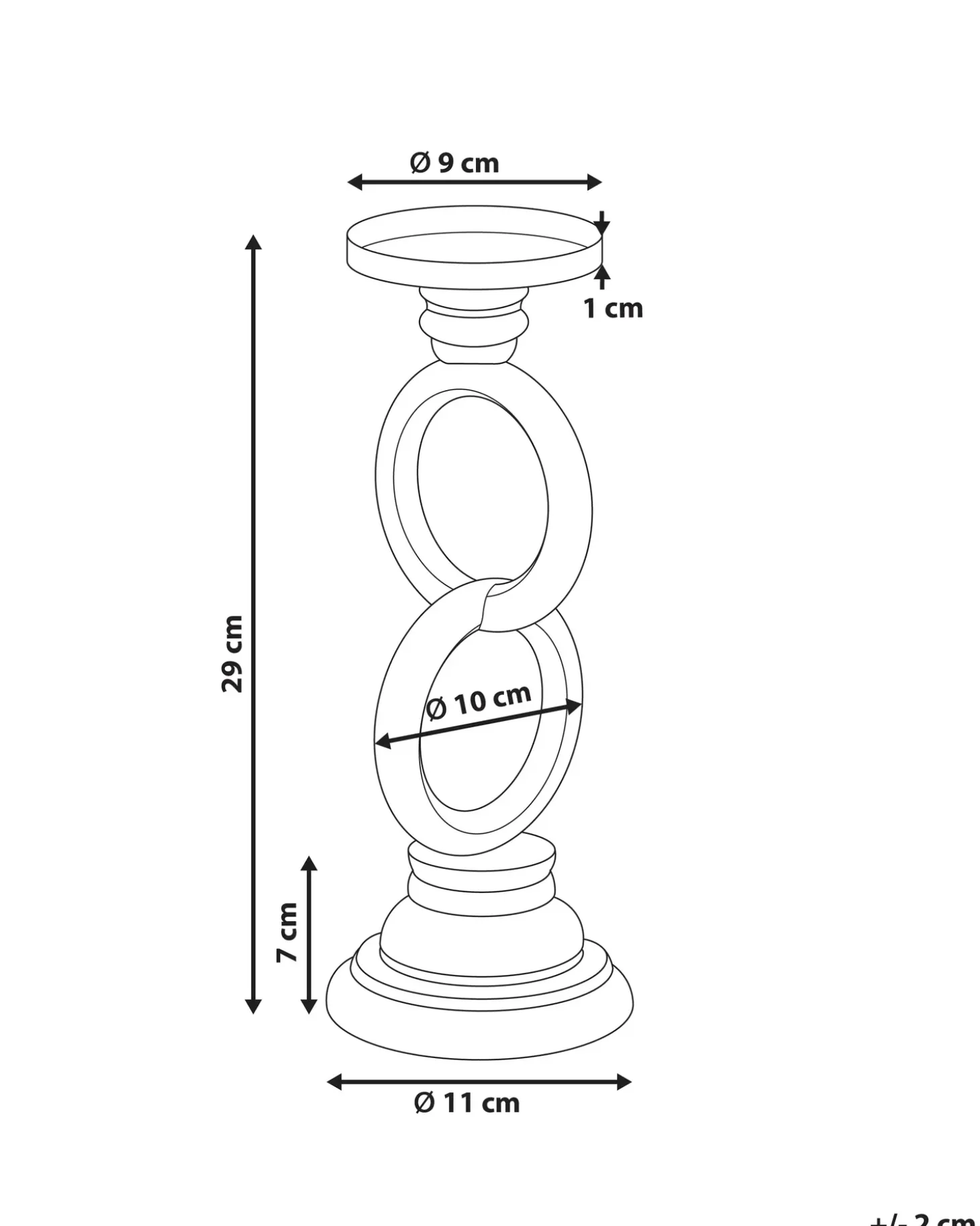 Lysestage WATERFORD Fyretræ 29 cm Multifarvet