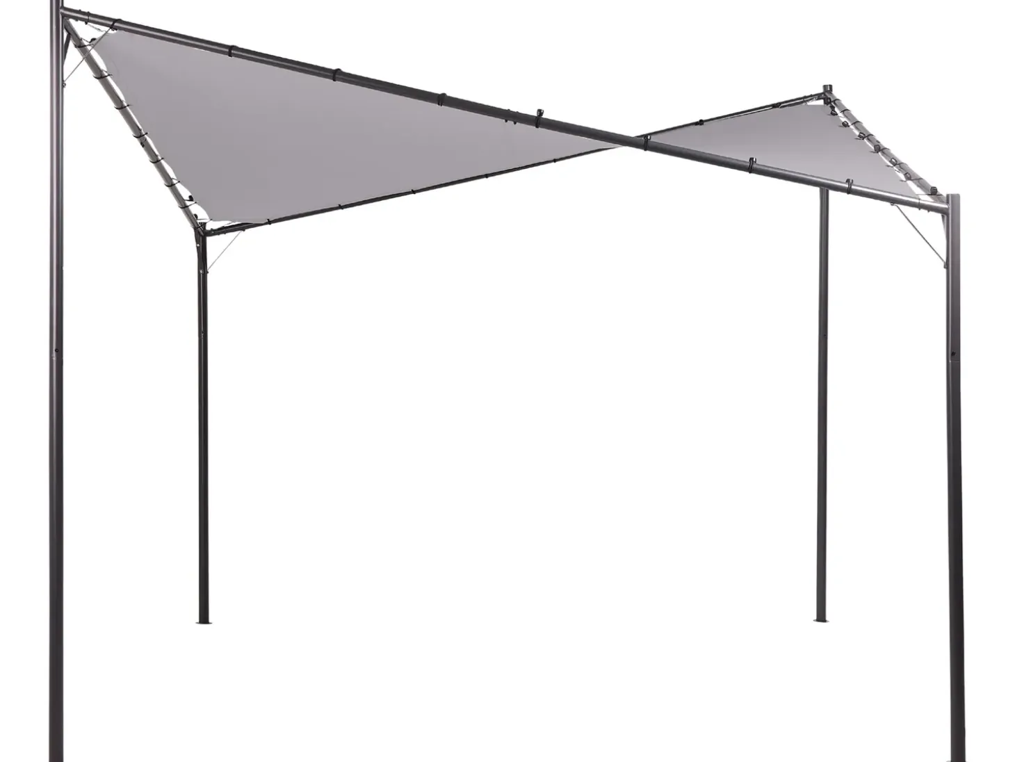 Lysthus AVENTINE Metal 300 cm 300 cm Grå