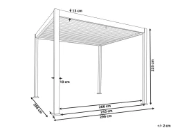 Lysthus FORNOLI Metal 296 cm 296 cm Hvid