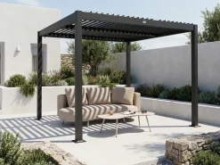 Lysthus FORNOLI Metal 296 cm 296 cm Sort