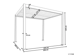 Lysthus FORNOLI Metal 296 cm 296 cm Sort