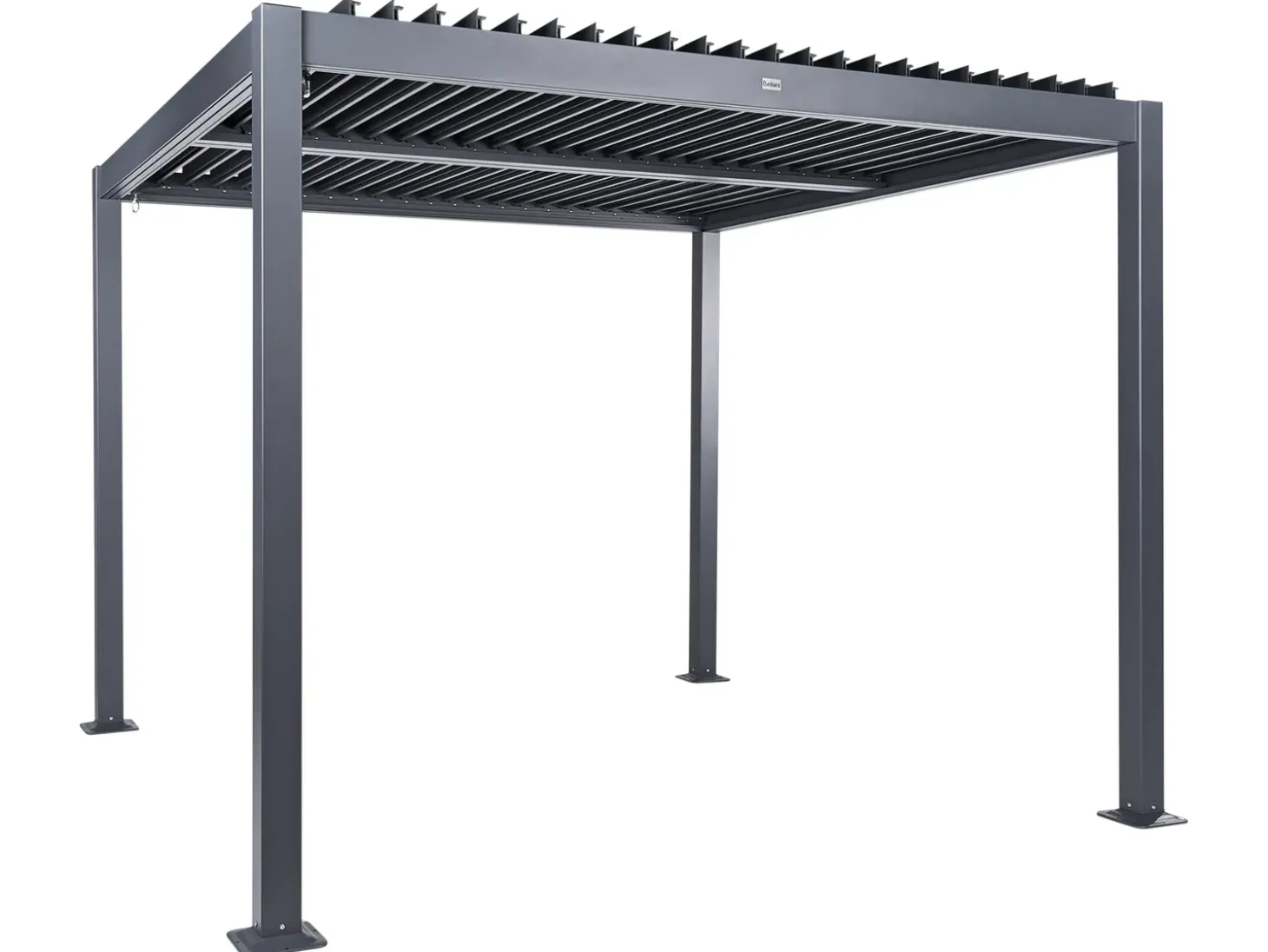 Lysthus FORNOLI Metal 296 cm 296 cm Sort