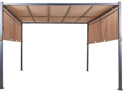 Lysthus LED PARGA Metal 310 cm 310 cm Brun