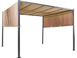 Lysthus LED PARGA Metal 310 cm 310 cm Brun