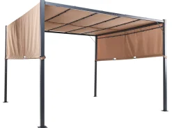 Lysthus LED PARGA Metal 310 cm 310 cm Brun