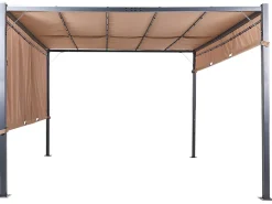 Lysthus LED PARGA Metal 310 cm 310 cm Brun