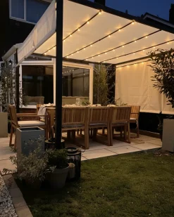 Lysthus LED PARGA Metal 310 cm 310 cm Beige