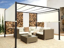Lysthus LED PARGA Metal 310 cm 310 cm Beige
