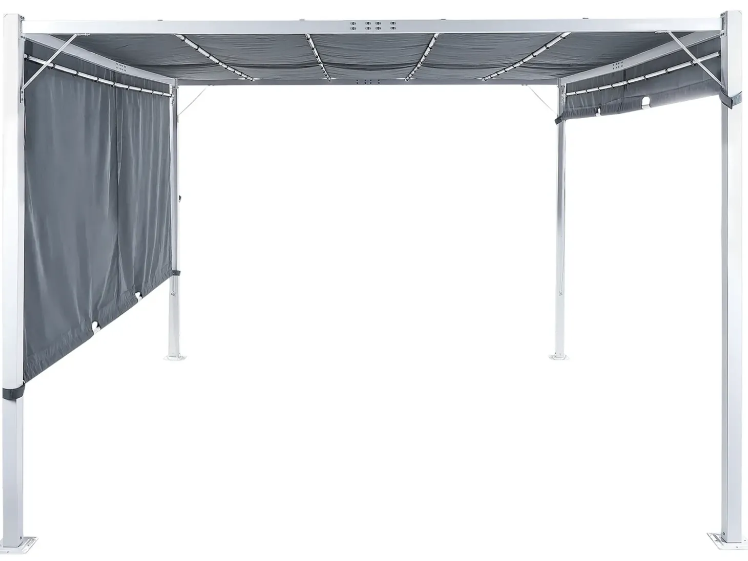 Lysthus LED PARGA Metal 310 cm 310 cm Grå