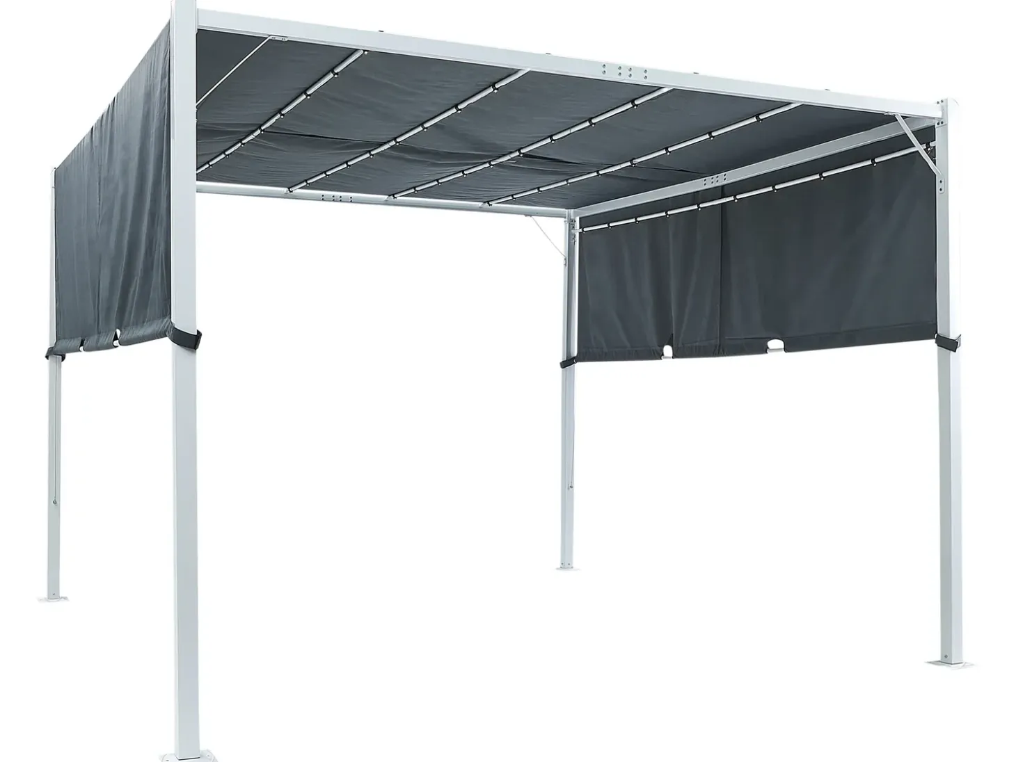 Lysthus LED PARGA Metal 310 cm 310 cm Grå
