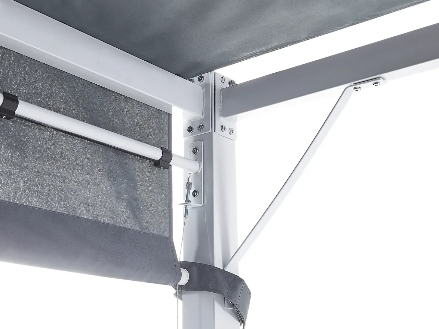 Lysthus LED PARGA Metal 310 cm 310 cm Grå