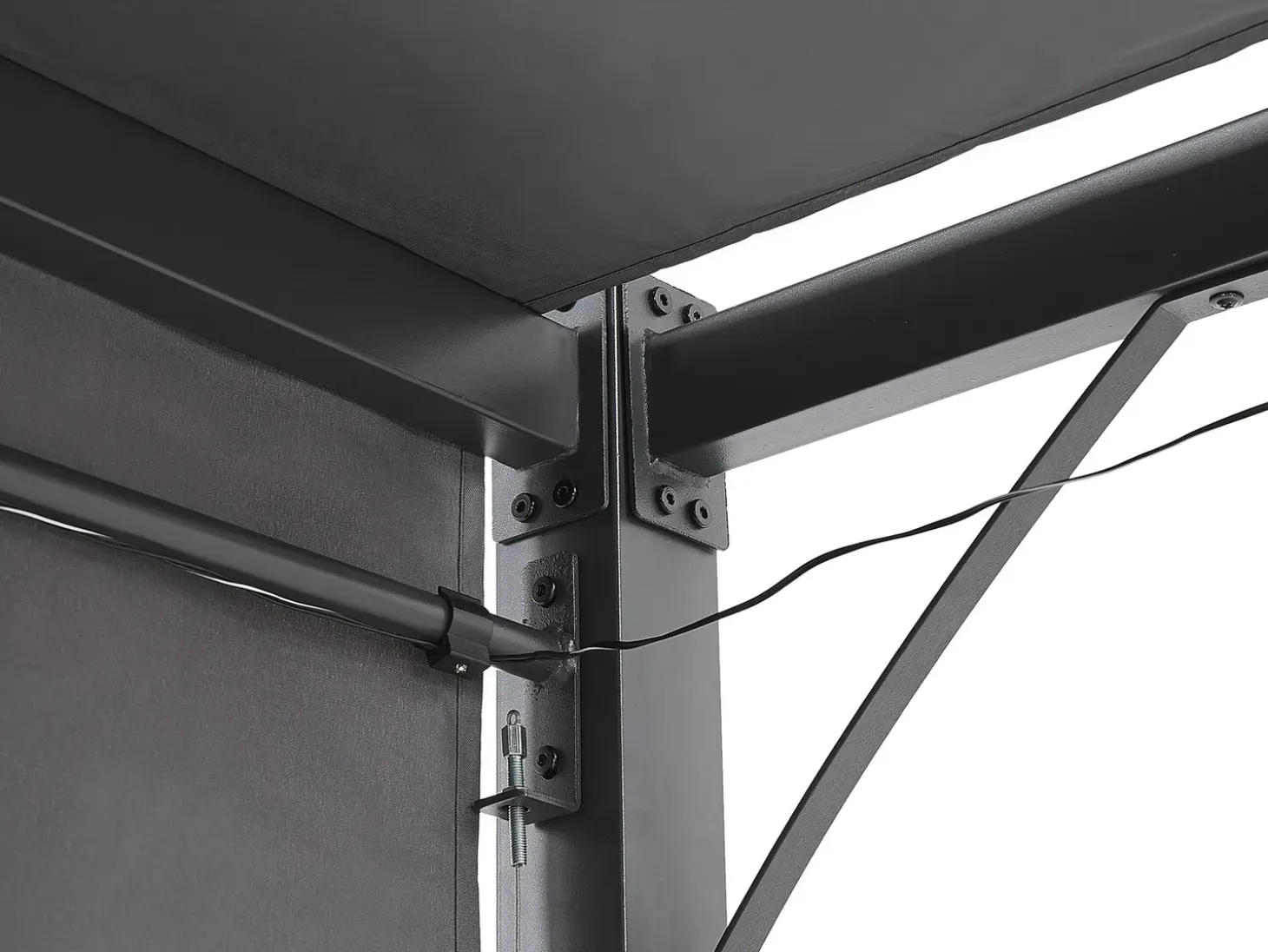 Lysthus LED PARGA Metal 310 cm 310 cm Mørkegrå