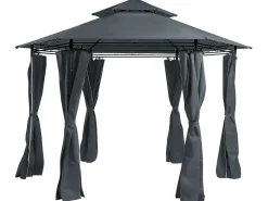 Lysthus PORTEL Metal 350 cm 350 cm Grafit