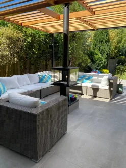 MAESTRO 8 personers Loungesæt med bord Brungrå PE-rattan