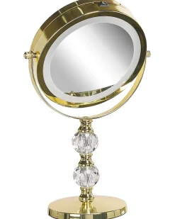 Makeup spejl LED CLAIRA Guld