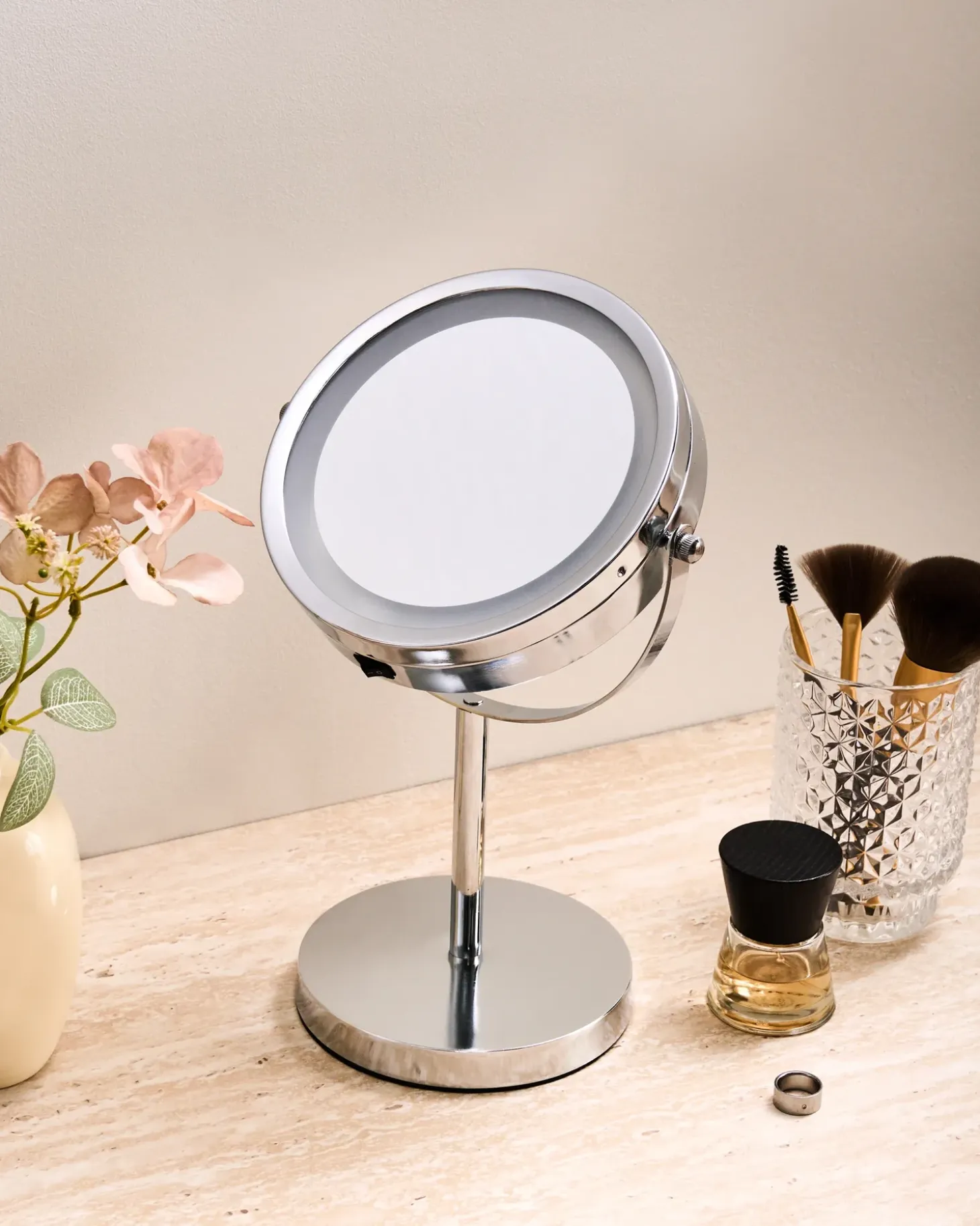 Makeup spejl LED VERDUN Sølv