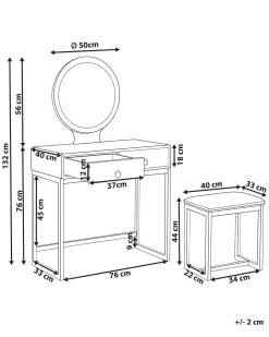 Makeup Bord AUXON LED Hvid
