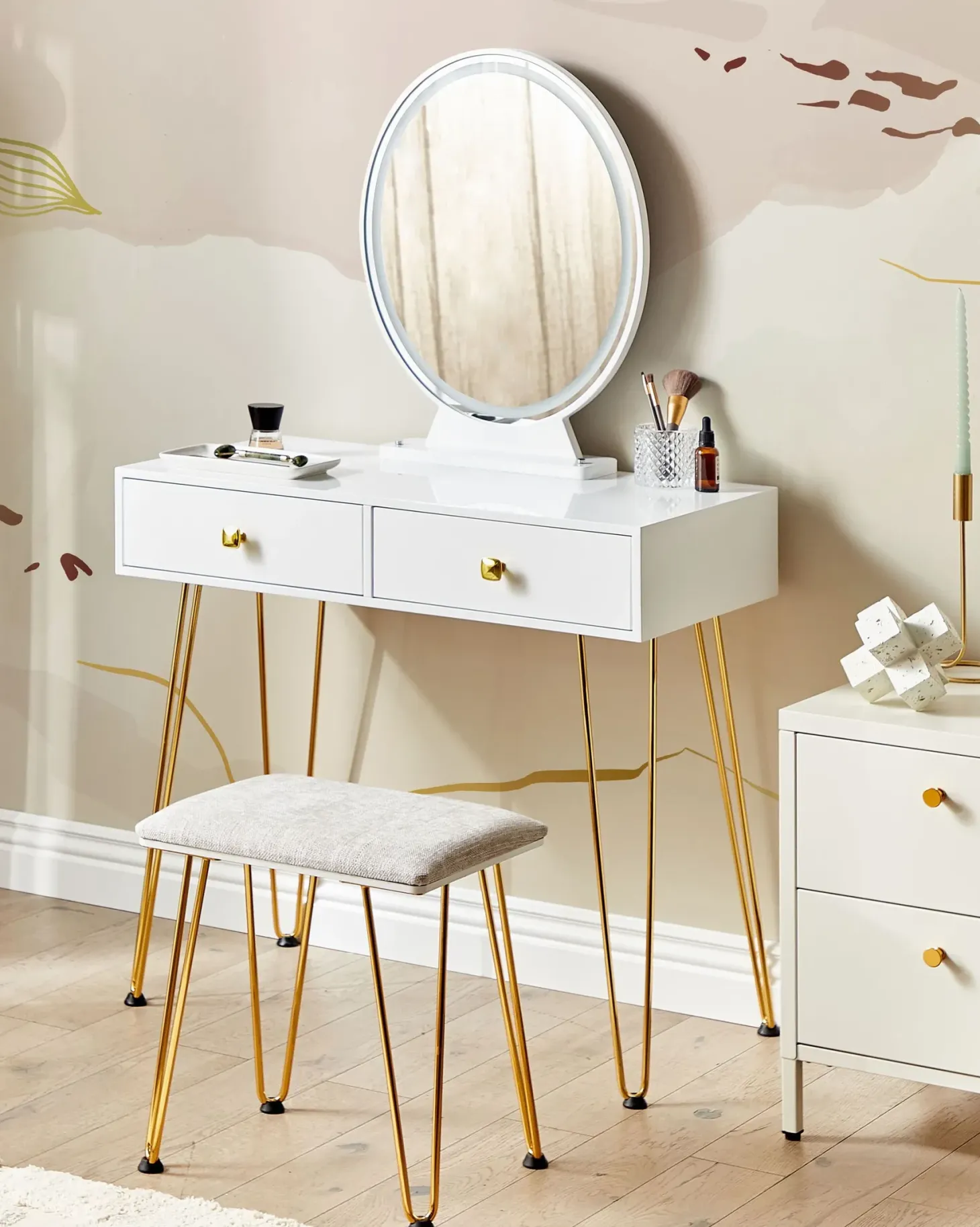 Makeup Bord CAEN LED Hvid