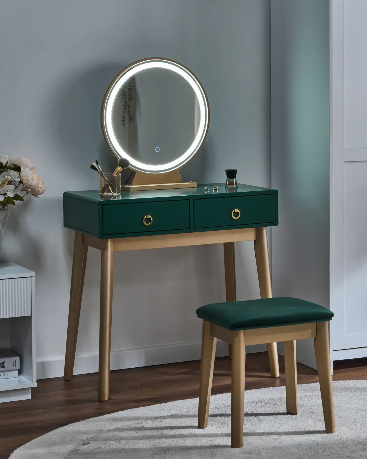 Makeup Bord FEDRY LED Smaragdgrøn