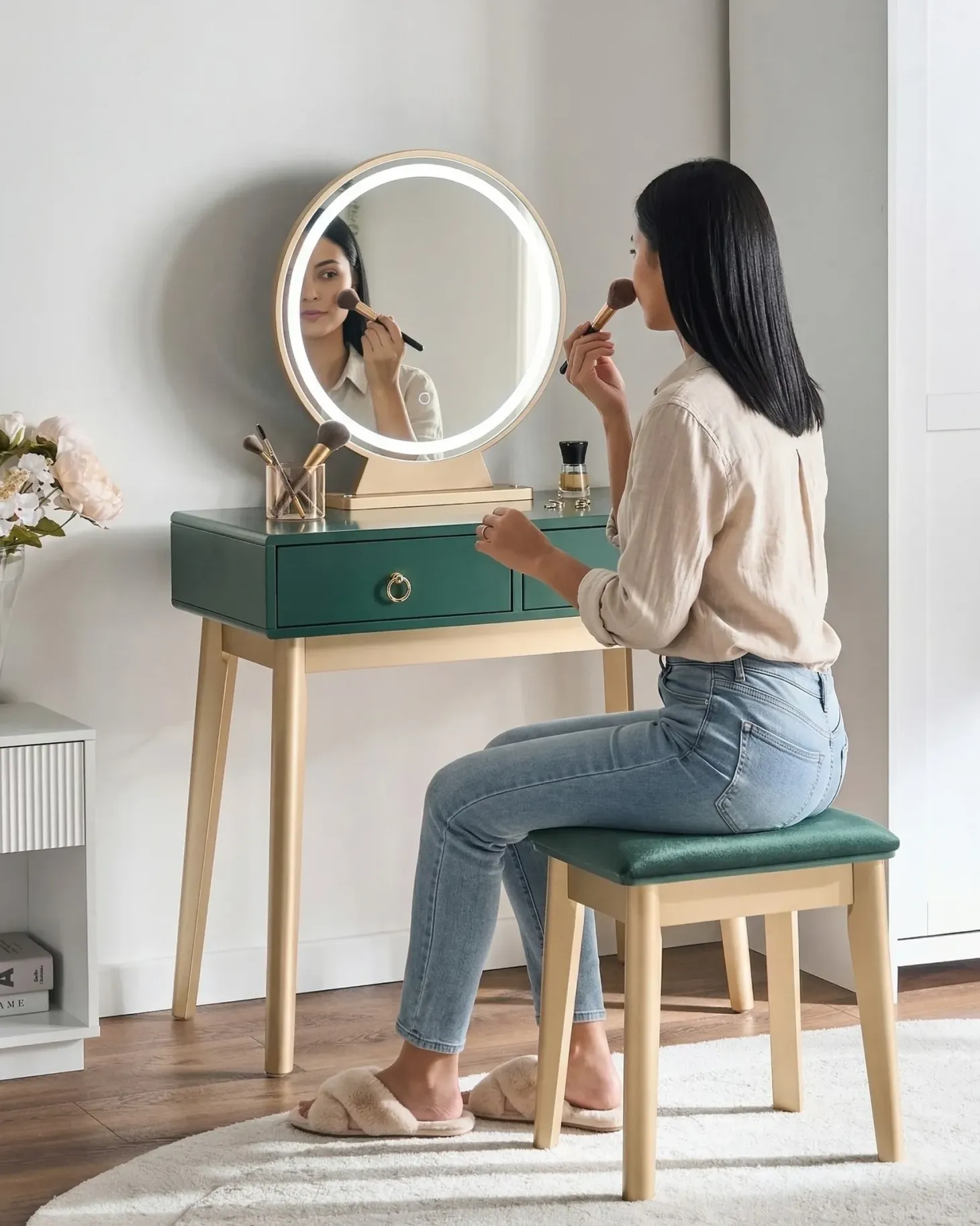 Makeup Bord FEDRY LED Smaragdgrøn
