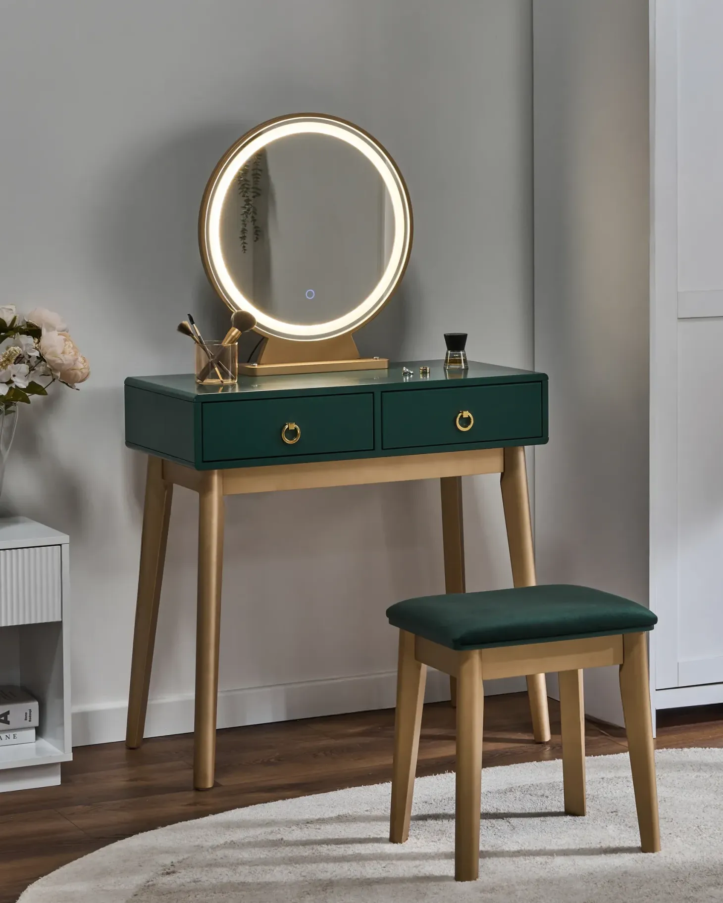 Makeup Bord FEDRY LED Smaragdgrøn