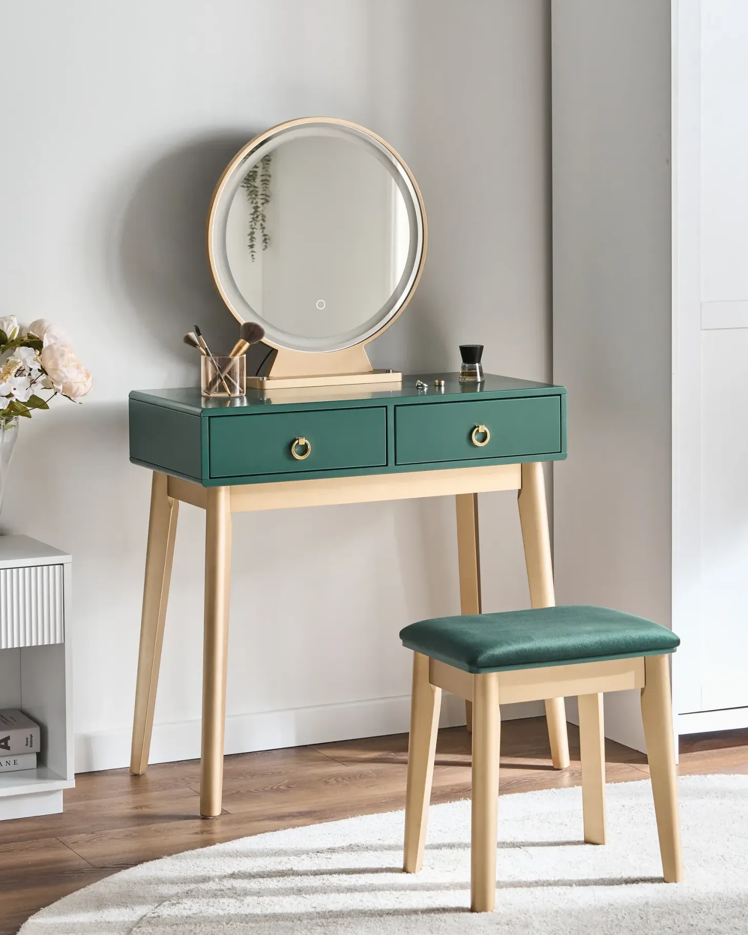 Makeup Bord FEDRY LED Smaragdgrøn