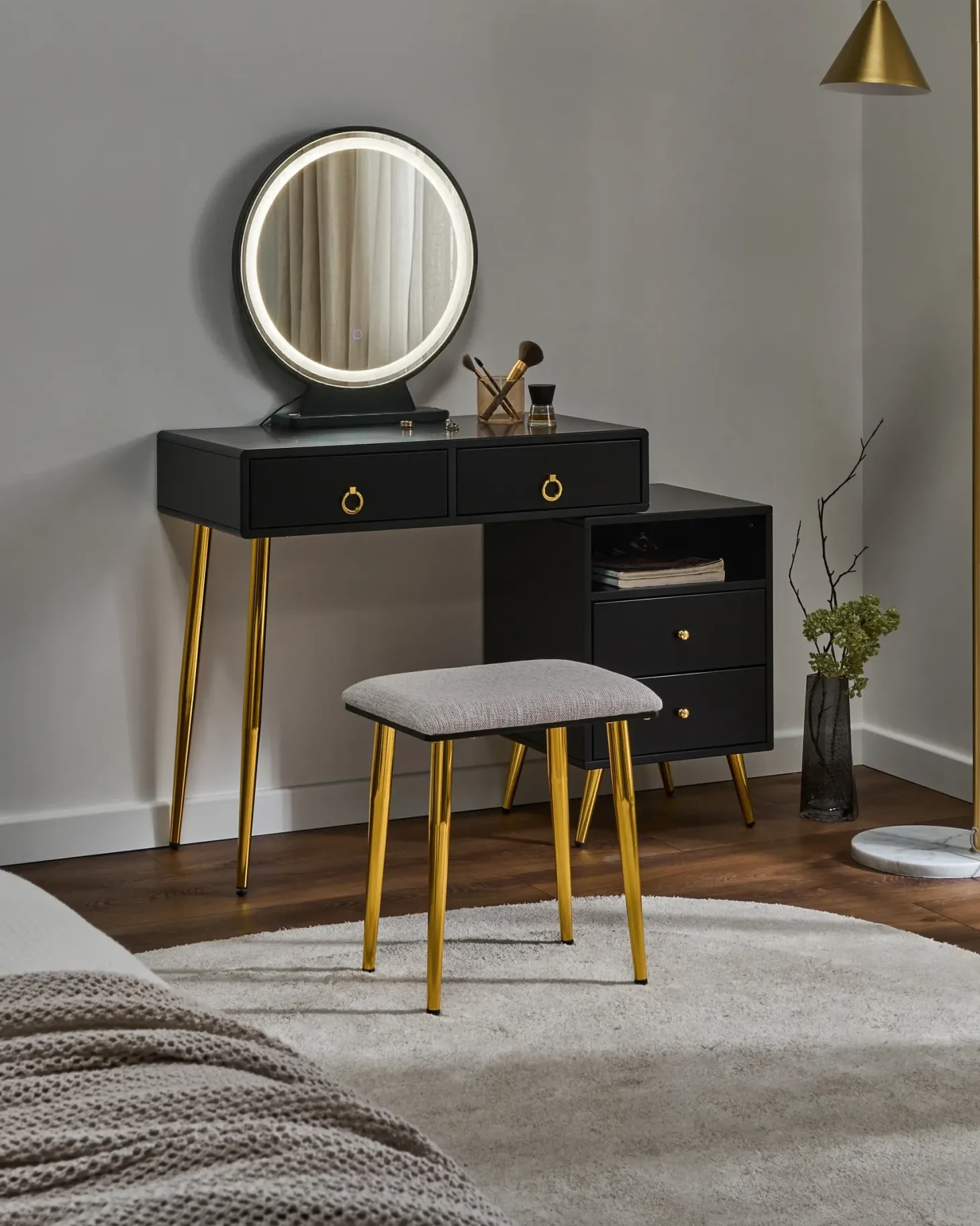 Makeup Bord YVES LED Sort
