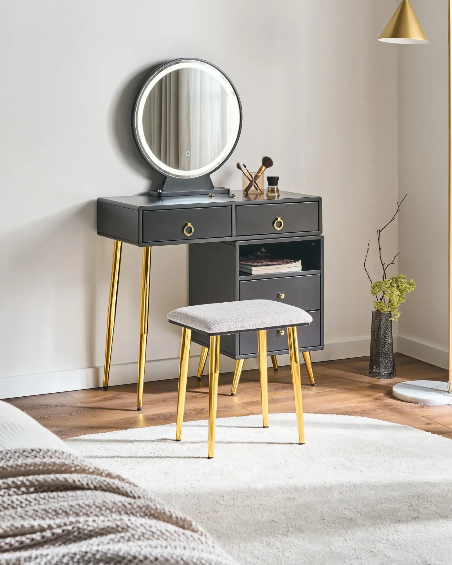 Makeup Bord YVES LED Sort