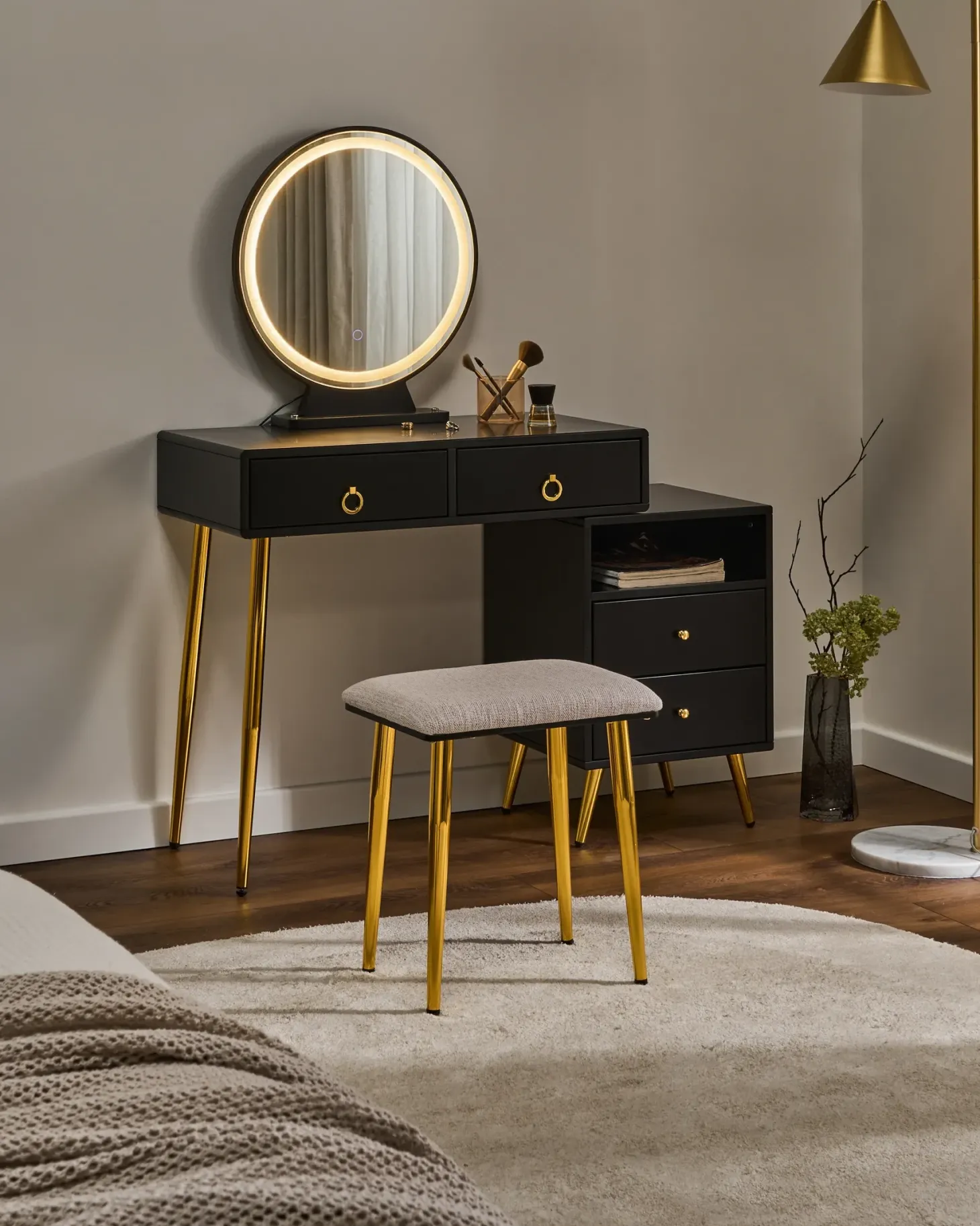 Makeup Bord YVES LED Sort