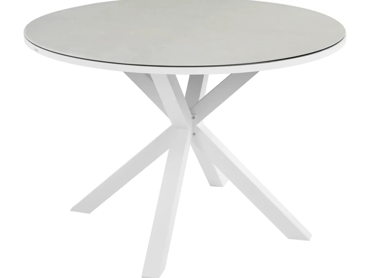 MALETTO/GROSSETO 4 personers Havemøbelsæt Grå/beige Metal Marmor effekt