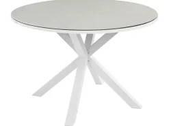 MALETTO/GROSSETO 4 personers Havemøbelsæt Hvid/beige Metal Marmor effekt