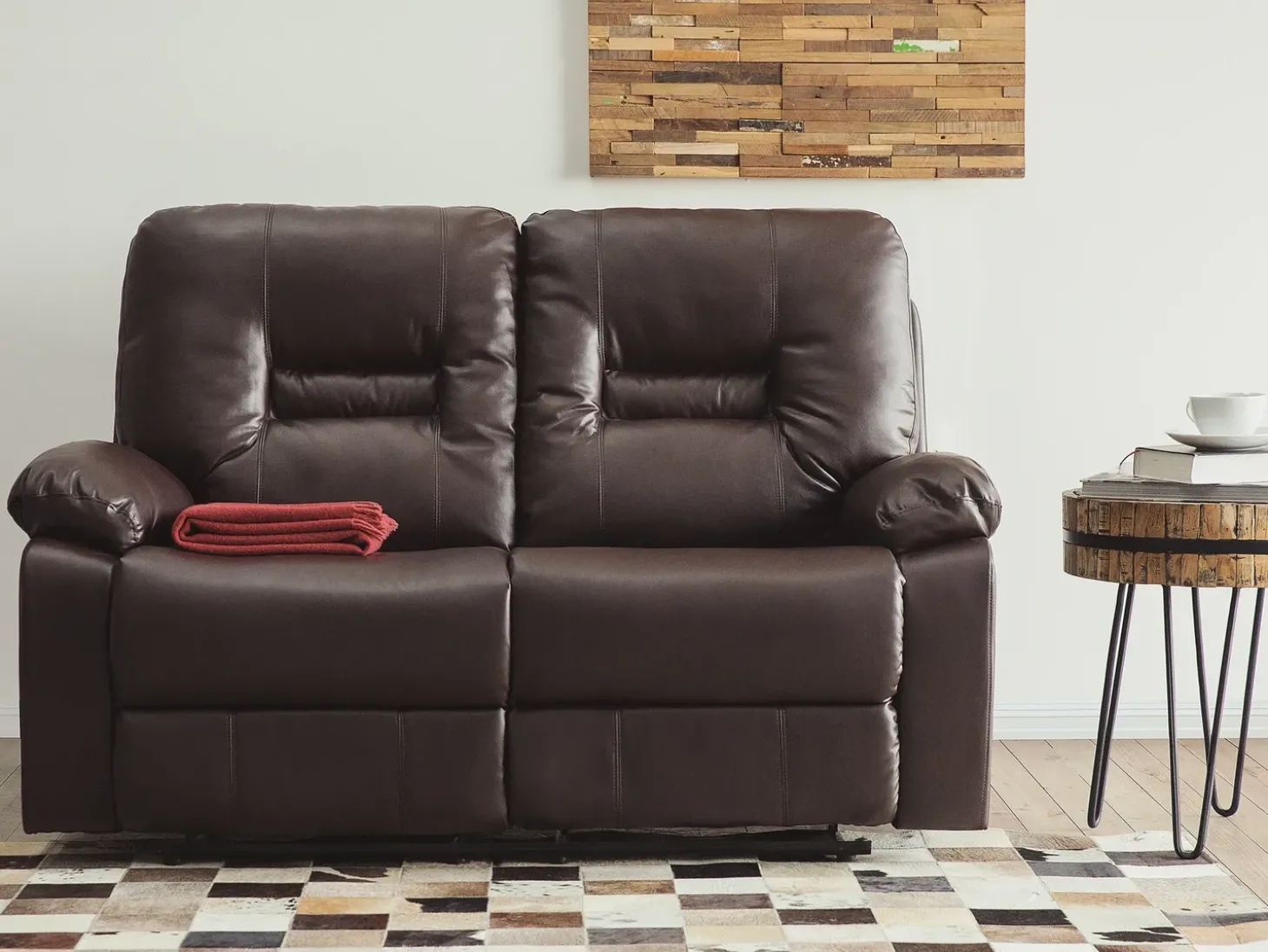 Manuel recliner sofa 2 personers BERGEN Kunstlæder Brun