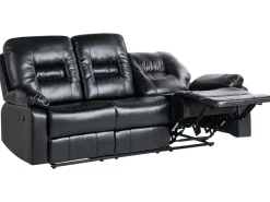 Manuel recliner sofa 3 personers BERGEN Kunstlæder Sort