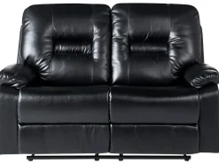 Manuel recliner sofa 2 personers BERGEN Kunstlæder Sort