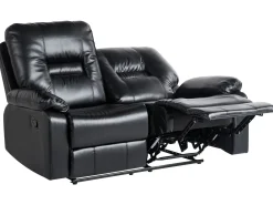 Manuel recliner sofa 2 personers BERGEN Kunstlæder Sort