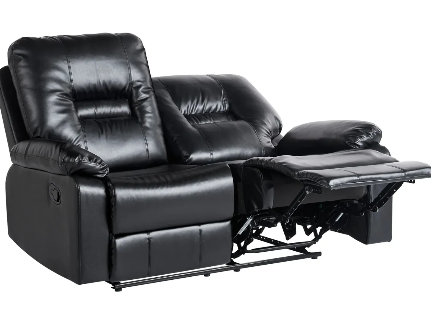 Manuel recliner sofa 2 personers BERGEN Kunstlæder Sort