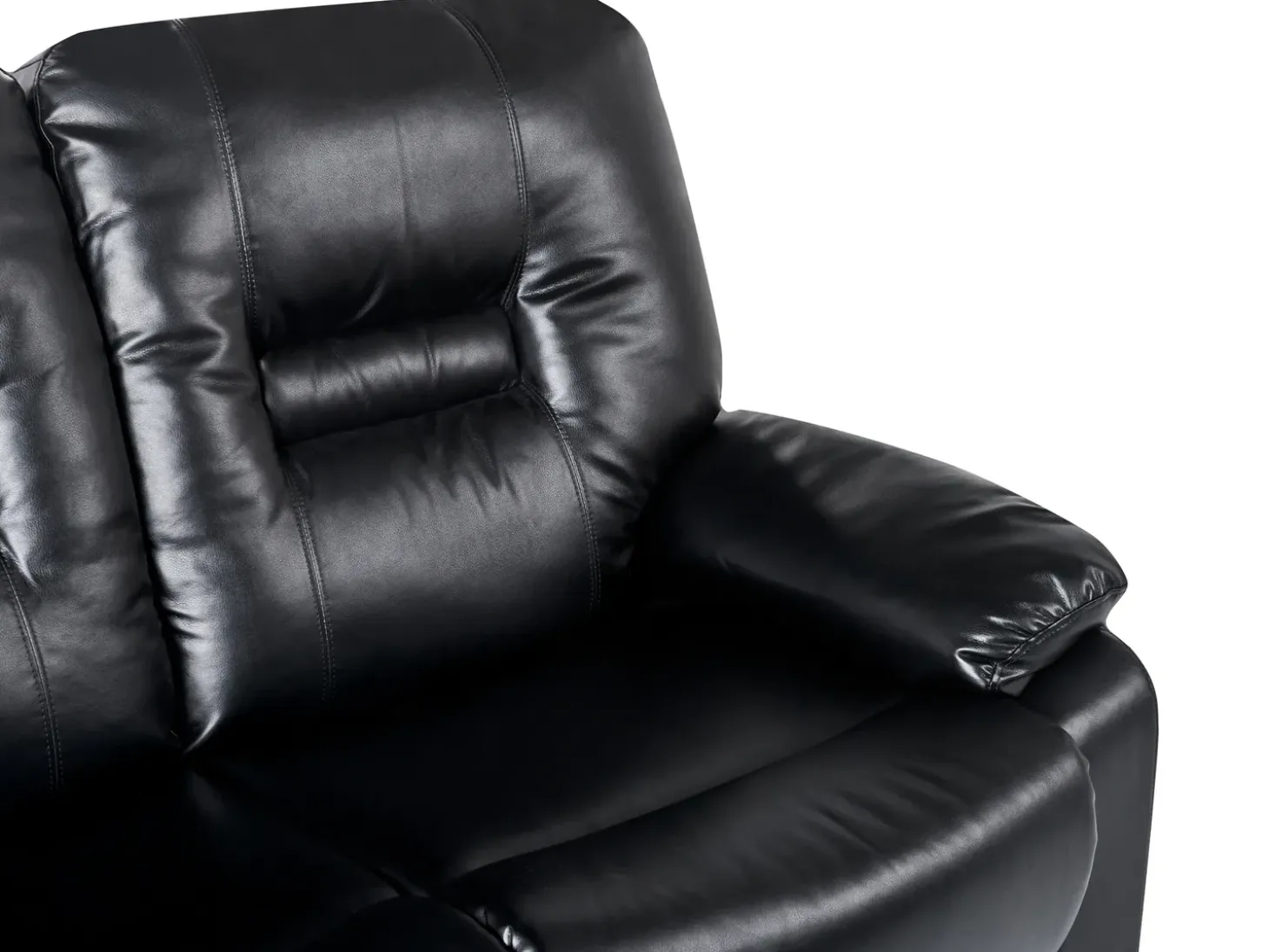 Manuel recliner sofa 2 personers BERGEN Kunstlæder Sort