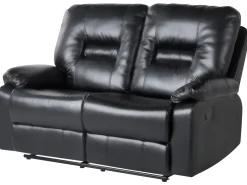 Manuel recliner sofa 2 personers BERGEN Kunstlæder Sort