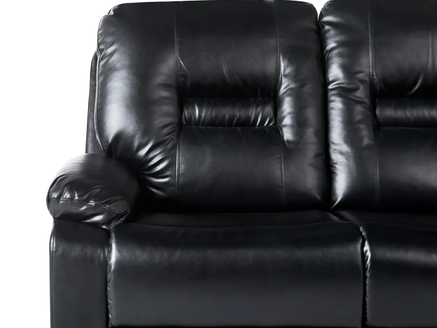 Manuel recliner sofa 2 personers BERGEN Kunstlæder Sort