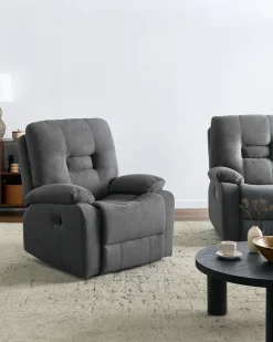 Manuel recliner sofasæt 4 personers BERGEN Grafit