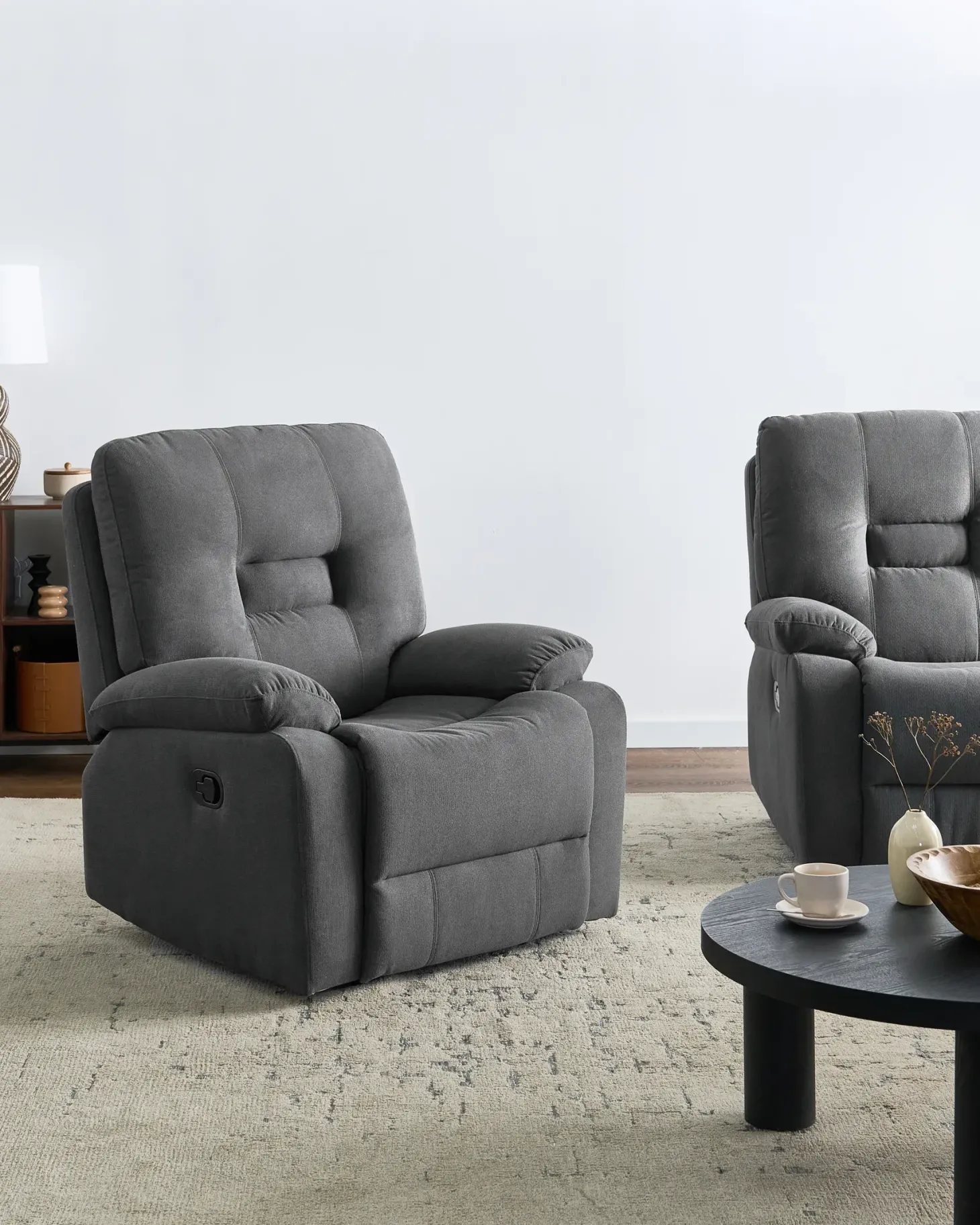 Manuel recliner sofasæt 4 personers BERGEN Grafit