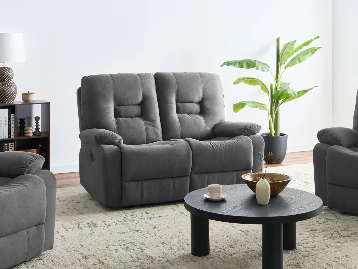 Manuel recliner sofasæt 4 personers BERGEN Grafit