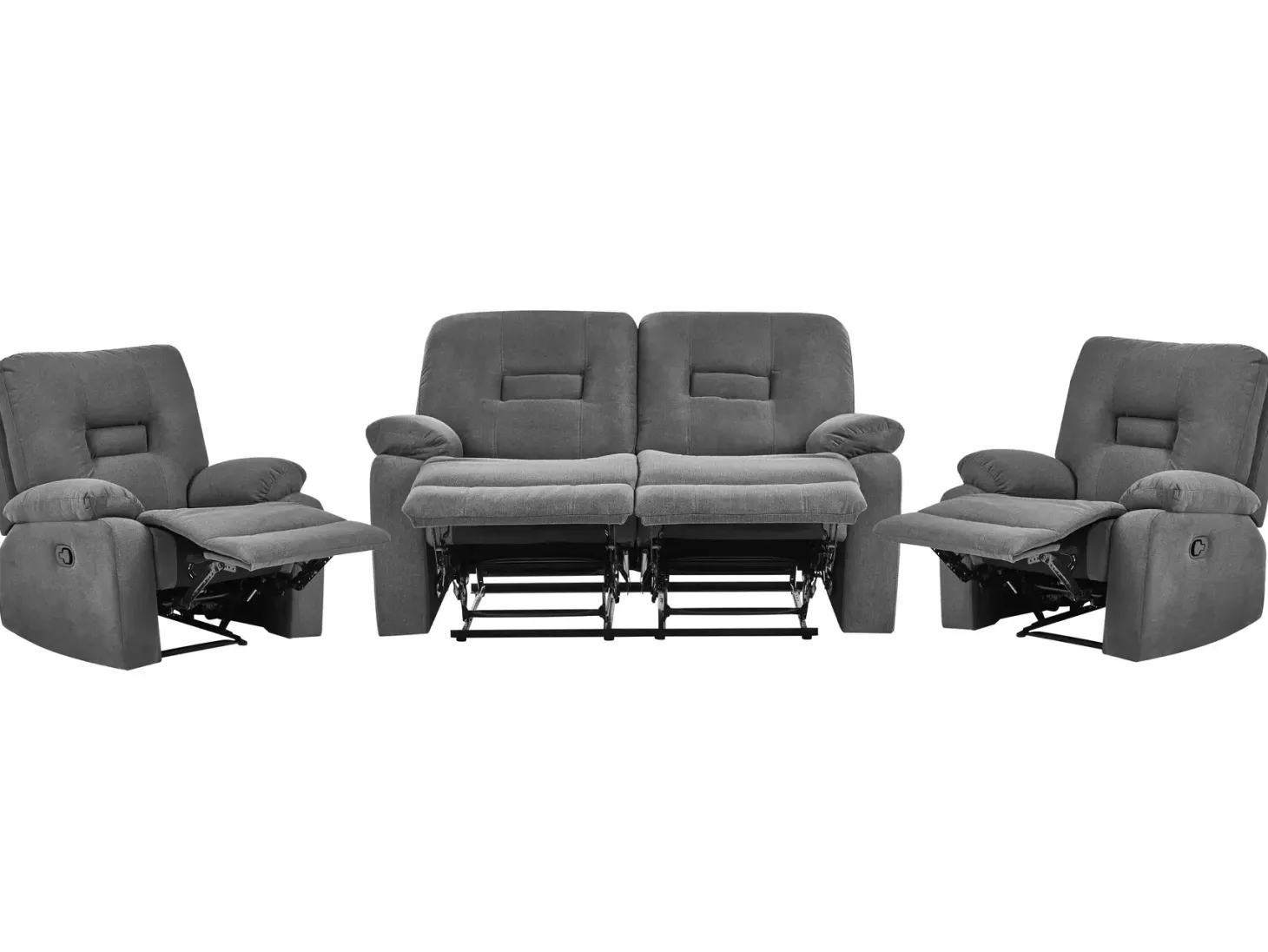 Manuel recliner sofasæt 4 personers BERGEN Grafit