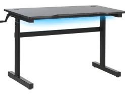 Manuelt justerbart gamingbord DURBIN Sort 120 cm 60 cm RGB LED
