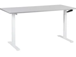 Manuelt justerbart hæve sænkebord DESTINES Grå/hvid 160 cm 72 cm