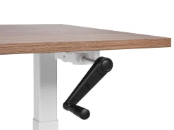 Manuelt justerbart hæve sænkebord DESTINES Brun/hvid 160 cm 72 cm